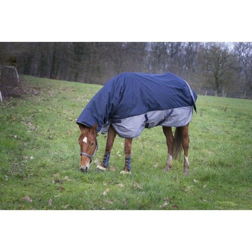 Couverture Pour Cheval Equithème "Tyrex 600 D" Combo - Couleur : Marine/Gris, Taille : 6’6"/198 Cm, Polyfil : 350 G