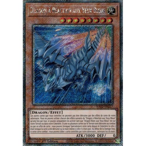 Yu Gi Oh Ra02 Fr017 Dragon À Réaction Aux Yeux Bleus Secrète Rare