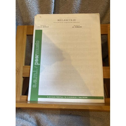 Pierre Dudan Al Roman Mélancolie Requins De Gibraltar Partition Chant Piano Semi