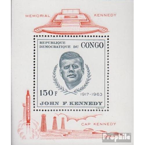 Congo (Kinshasa) Bloc 10 (Complète.Edition.) Neuf Avec Gomme Originale 1966 John F. Kennedy