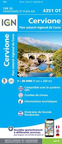 Cervione  Parc Naturel Régional De Corse 1 : 25 000