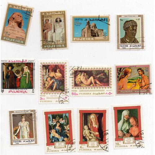 Fujeira- Lot De 12 Timbres Oblitérés- Arts Divers