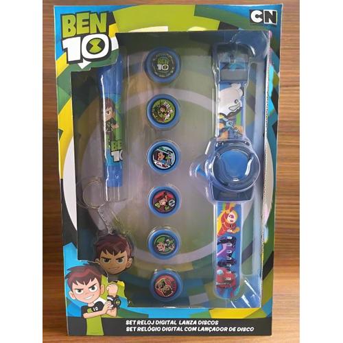 Ben 10 Set Watch 6 Discs Flashlight And Keychain