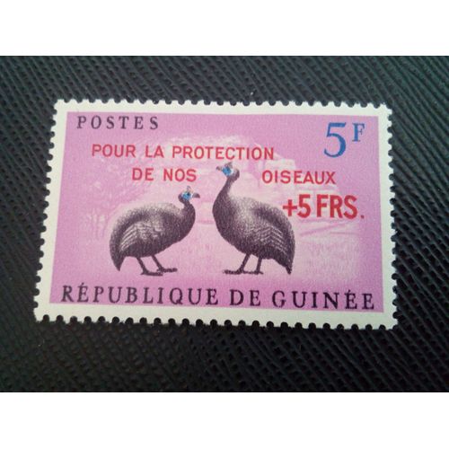 Timbre Guinee Yt 87 Pintade Casquée (Numida Meleagris) 1962 ( 020305 )