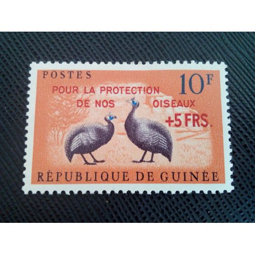 Timbre Guinee Yt 88 Pintade Casquée (Numida Meleagris) 1962 ( 020305 )