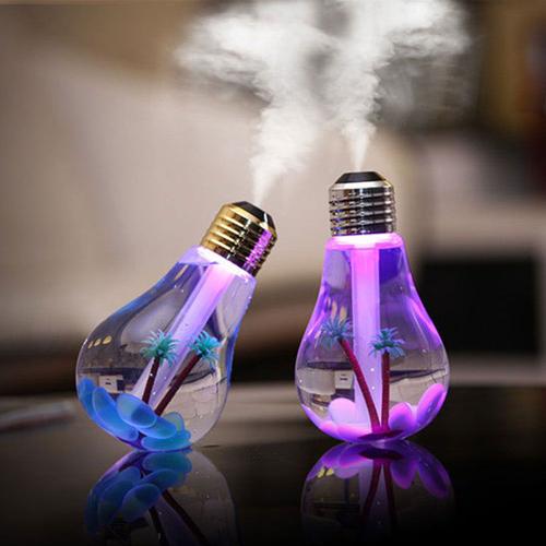 Humidificateur d'air ultrasonique diffuseur d'huile essentielle ampoule dégradée de lumière colorée USB atomiseur désodorisant brumisateur pour le bureau et la maison