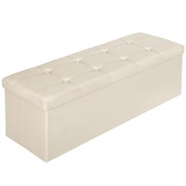 Banc Tabouret Coffre de rangement, Pliable, Rembourré, 110 x 38 x 38 cm  acheter en ligne à bas prix