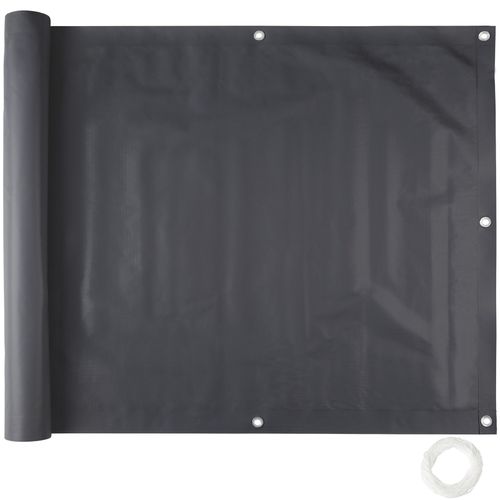 Brise Vue Pvc Pour Balcon, Version 1 - Noir - 90 Cm