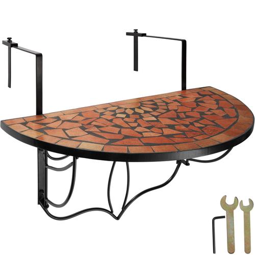 Table De Balcon Rabattable - Marron Terracotta