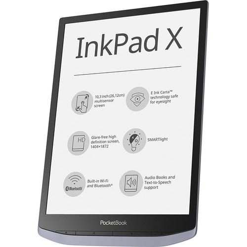 PocketBook InkPad X Liseuse 10.3" Gris métallique 32 Go de mémoire