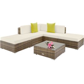 Canapé De Jardin Paris Modulable 5 Places - Marron Naturel