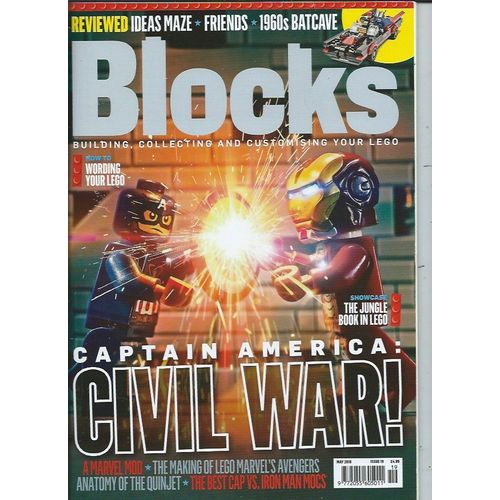 Blocks ( Building, Collecting And Customising Your Lego ) # 19 (May / Mai 2016) : " Captain America : Civil War " ( A Marvel Mod - The Making Of Lego Marvel's Avengers - Anatomy Of The Quinjet - ...