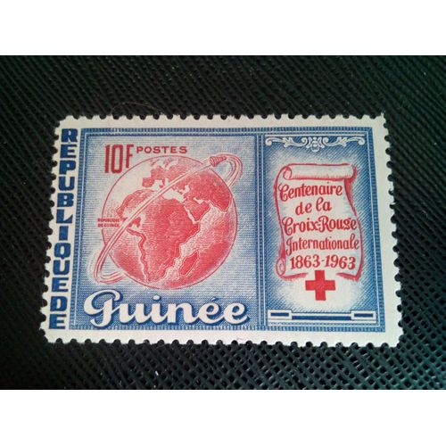 Timbre Guinee Yt 169 Centenaire De La Croix-Rouge 1963 ( 020305 )