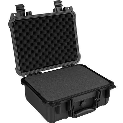 TECTAKE Valise Etanche pour Appareil Photo Coffret de protection Universel Caméra + 3 Mousses 35 cm x 34 cm x 15,5 cm Noir