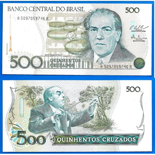 Bresil 500 Cruzados 1987 Neuf Villa Lobos Billet Cruzado