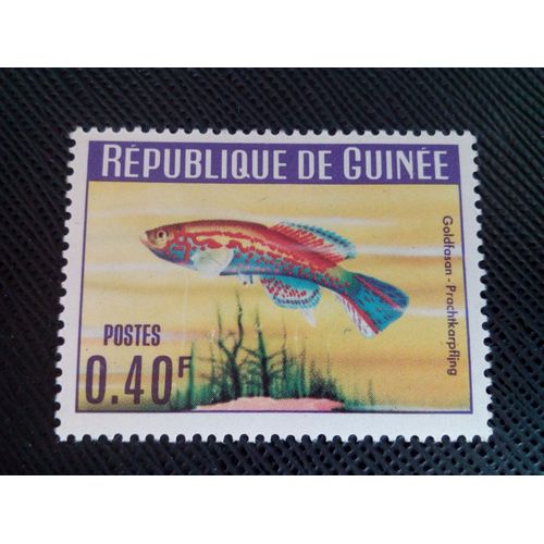Timbre Guinee Yt 178 Golden Pheasant (Aphyosemion Occidentale) 1964 ( 020305 )