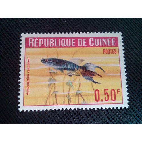 Timbre Guinee Yt 179 Gularis Bleu (Aphyosemion Caeruleum) 1964 ( 020305 )