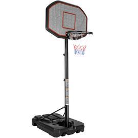 Homcom Panier de Basket-Ball sur Pied avec Poteau Panneau Base de lestage sur roulettes Hauteur réglable 2,6-3,05 m Noir Bleu