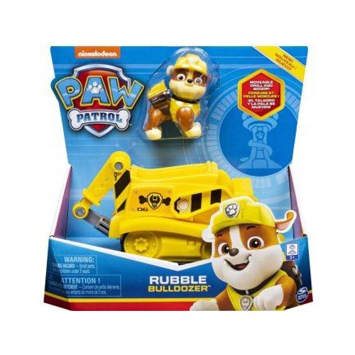 Pat Patrouille : Ruben Avec Son Bulldozer Jaune - Figurine Et Vehicule Animaux - Nouveaute Paw Patrol