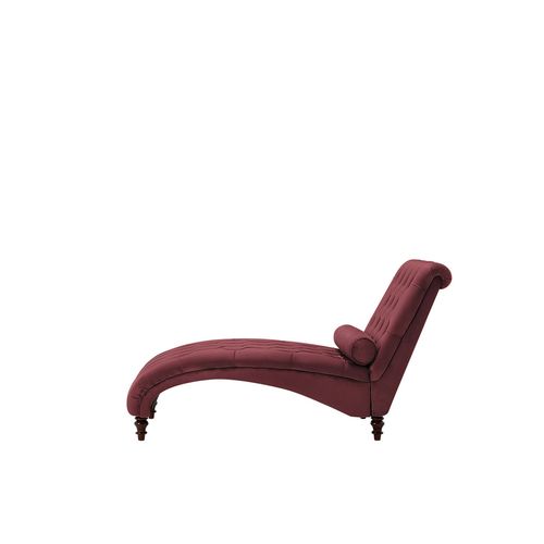 Chaise Longue En Velours Bordeaux Muret