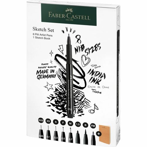 Faber-Castell 267102 Stylo Fin Multi Noir 8 Pièce(S)