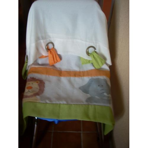 Lot De 2 Rideaux Animaux 140 X 140 Cm Sans Les Pattes.