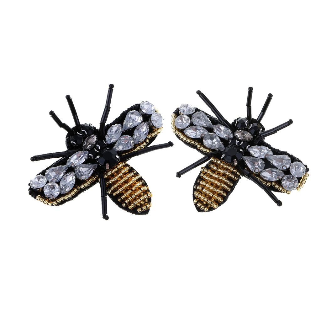 3 Pcs Abeille Paillettes Strass Perles Patchs Coudre Sur Patch Applique Tissu 3 Pcs Abeille Paillettes Strass Perles Patchs Coudre Sur Patch Applique Tissu