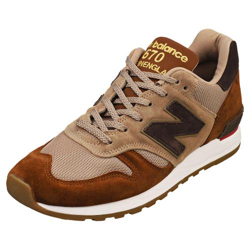 New Balance 670 Made In England Baskets Decontractees En Cuir Marron Pour Hommes 43 Rakuten