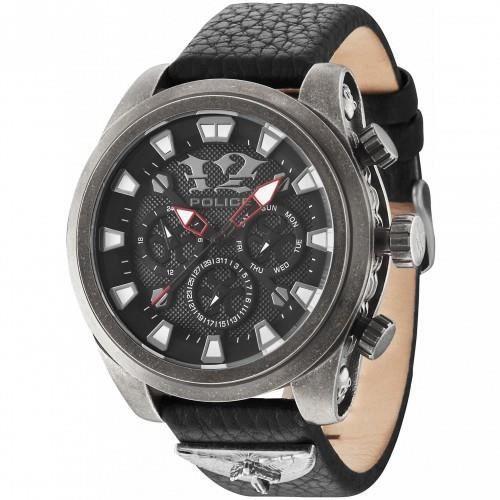 Montre Police Pour Homme Multifonction Noir Étanche Date 20180359