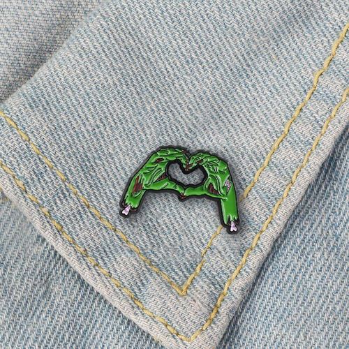 Mignon Doigt Vert Amour Broche Pour Les Femmes Et Les Filles Beau Cadeau Délicat Et Petits Cadeaux Pour Amoureux Pin Cadeaux De Vacances