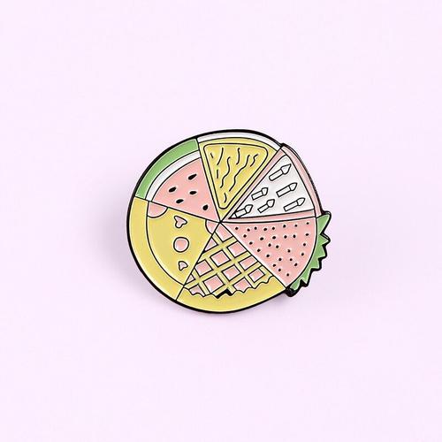 Cercle De Fruits Plateau Pizza Nourriture Broches Gaufre Pastèque Desserts Gâteau Belle Et Douce Bijoux Ornements Pour Les Filles Cadeaux