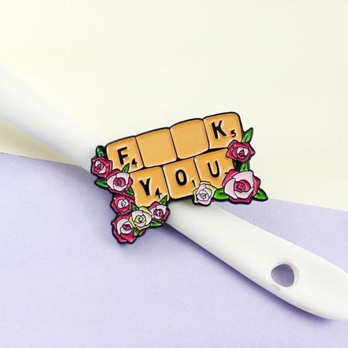 Incrustation D'amour Romantique Pour Femmes Et Filles, Bordure De Fleurs Rouges, Lettres De Chiffres, Clavier En Dentelle, Broches, Cadeaux D'amour