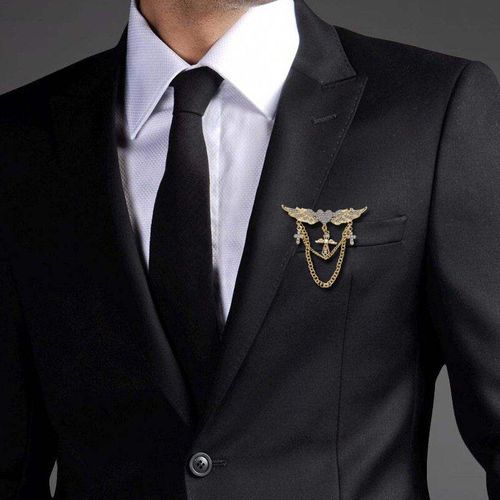 Coeur Strass Ailes Unisexe Hommes Femmes Broche Broches Costume Boutonnière Col Revers Émail Broche Chaîne Broches Accessoires