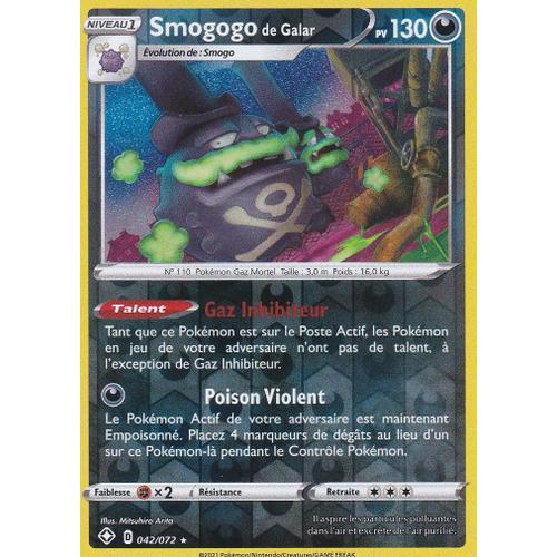 Carte Pokemon - Smogogo De Galar - Holo-Reverse - 042/072 - Épée Et Bouclier 4,5 - Destinées Radieuses