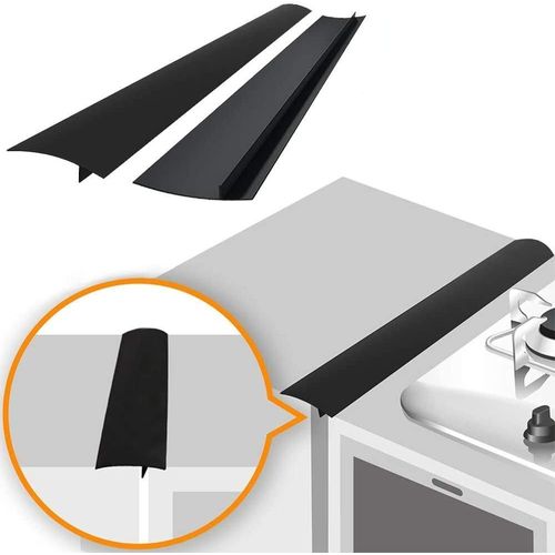 Bande D'étanchéité INF auto-adhésive cuisine calfeutrage, 61,5 cm Noir Paquet de 2