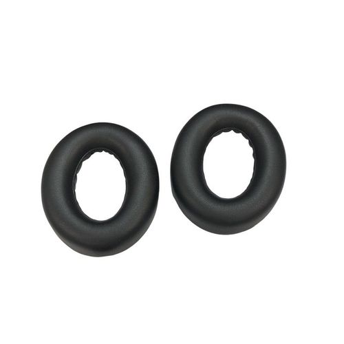 Coussinets d'oreille en peau de mouton 1 paire Le noir