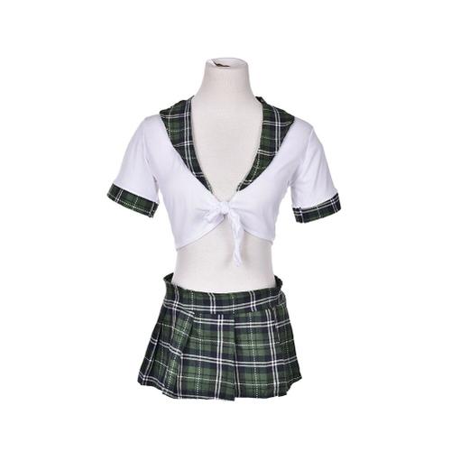 2 Pièces Ensemble Sexy Étudiants École Fille Uniforme Jeu De Rôle Femmes Fille Plaid Cosplay Vêtements Adulte Jeu Vêtements