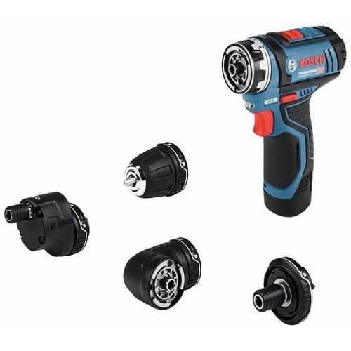 Perceuse Visseuse BOSCH PROFESSIONAL Flexiclic GSR 12V-15 FC + 2 batteries 2.0Ah + GAL 1230 CC