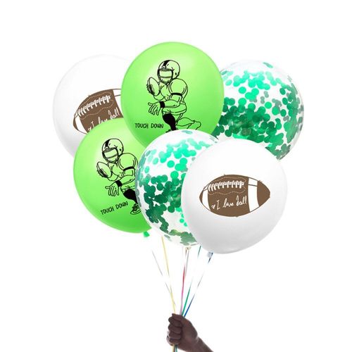20 Pièces Football Thème Latex Ballons Ensemble Joueur De Football Américain Impression Ballons Ensemble Enfants Enfant Thème Fête D'anniversaire Fournitures