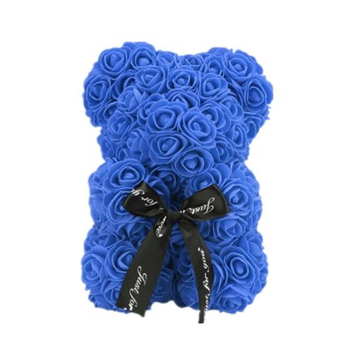 Rose Ours Amour Fleur Ours Artificiel Pour Toujours Meilleur Cadeau Remise Des Diplômes Cadeau Anniversaire Anniversaire Saint Valentin Cadeau (Bleu Royal)