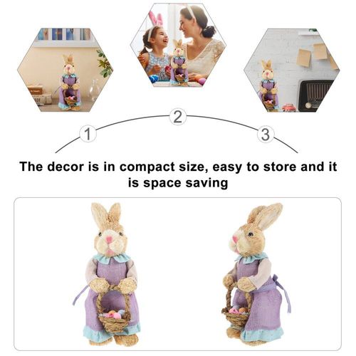 Figurines De Lapin En Paille Pour Chambre D'enfants, Décor (Motif Aléatoire)