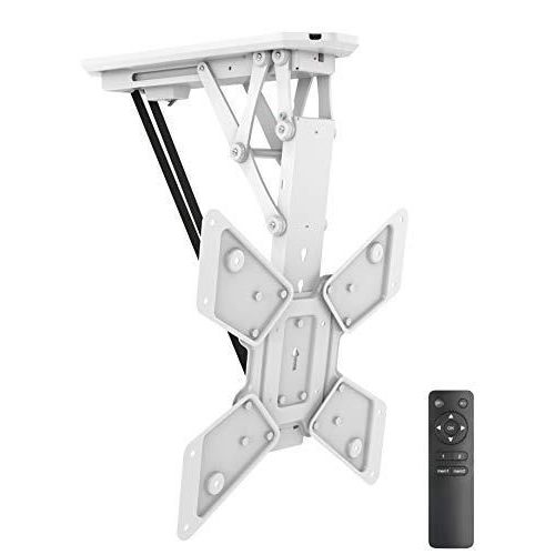 MyWall Support HL40MWL de Plafond motorisé Pliable avec télécommande pour téléviseur et écran Plat 2355" VESA Blanc