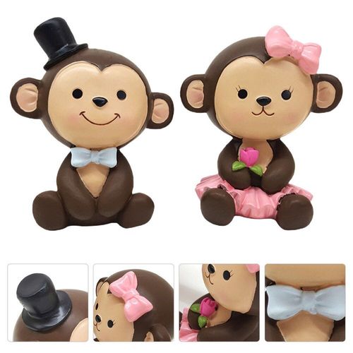 2 Pieces Saint Valentin Cadeau Couple Singe Modeles Ornement Gateau Ornement Cafe Rakuten