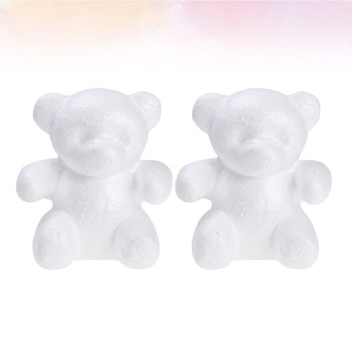 2 Pièces Saint Valentin Ours Bricolage Artisanat Drôle Animal Ours Modèle Fête Parure (15cm Assis Ours)