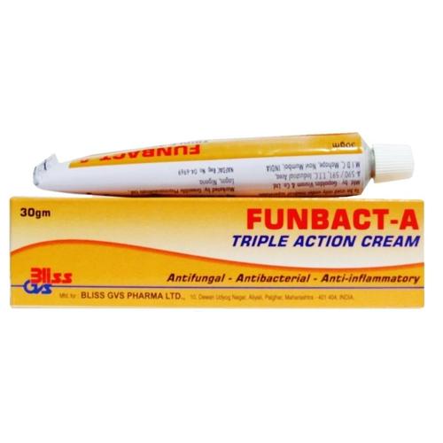 Funbact-A Tiple Action Cream - Crème Triple Action / Antifongique, Antibactérienne, Anti-Inflammatoire 