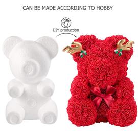 Amosfun Modelage polystyrène styrofoam Coeur Forme Moule Blanc Artisanat pour la Fleur Arrangement Cadeau décoration 23 CM 