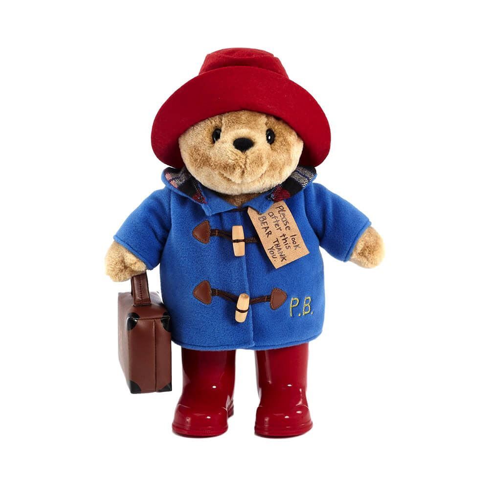 Paddington Bear Classic Plush Toy With Boots And Suitcase