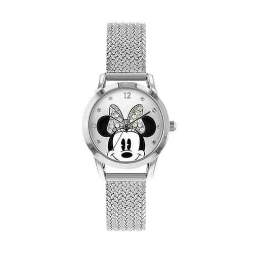 Minnie Mouse Diamant Effet Argent Montre Analogique