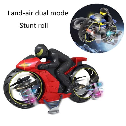 Enfants 360 degrés rotation Tumbling volant moto jouet terre-Air double Mode moto avion télécommande jouet enfant cadeau