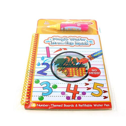 Livre De Coloriage À L'eau Pour Enfants, Avec Stylo, Dessin D'animaux, De Plantes, Livre De Peinture Réutilisable, Planche À Dessin D'apprentissage